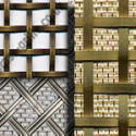 interwoven brass and stainless steel grille range