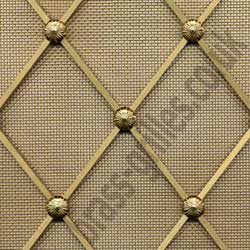 Regency Natural Brass Decorative Grille - 54mm Diamonds