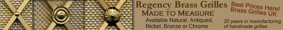 View Regency Diamond Brass decorative grille range