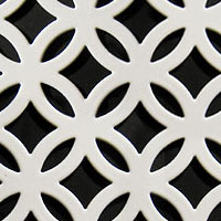 Inner Circular Decorative Grille - White