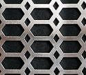 Decorative Grille- silver Anodised Honeycomb