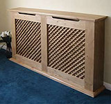 Antique Pine radiator cabinet and lattice grille